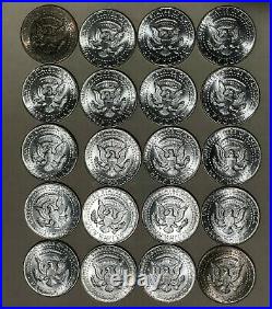 Bank Roll of 20 1964-P Kennedy Half Dollars 90% Silver BU 4
