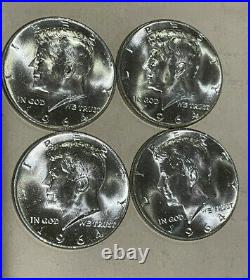 Bank Roll of 20 1964-P Kennedy Half Dollars 90% Silver BU 4