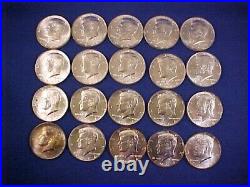 Bu Roll Of 20 1964 Kennedy 90% Silver Half Dollars