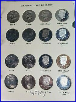 Fantastic 2005-2016 Kennedy Half Dollar COMPLETE Set withSilver Proofs BU 48 coins