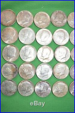 Fifty (50) 90% Silver 1964 Kennedy Half Dollar Coins Lot