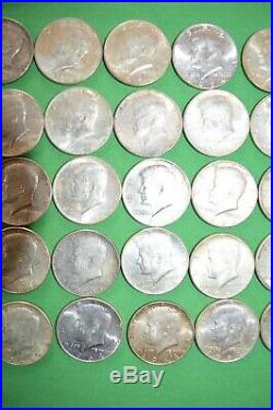 Fifty (50) 90% Silver 1964 Kennedy Half Dollar Coins Lot