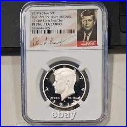 First 99.9% Silver Half Dollar! 2019 S Proof SILVER Kennedy Half 50c NGC PF70