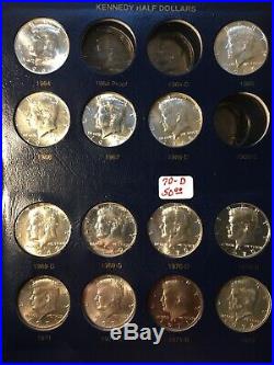 Huge Kennedy Half Dollar Lot 104 Coin Near Complete Set Collection Album AU-BU