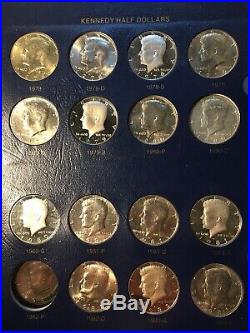 Huge Kennedy Half Dollar Lot 104 Coin Near Complete Set Collection Album AU-BU