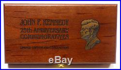 John F. Kennedy 25th Anniversary Commemorative 5 Pc. Set with 1 lb Fine Silver