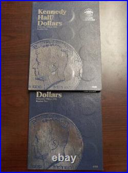 KENNEDY HALF DOLLAR 2 BOOK SET 1964-2003 64/69 90/40% Silver 71 Coins No 1970