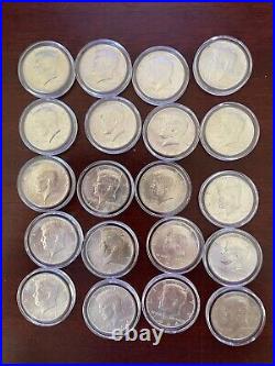 Kennedy Haft Dollar 1964 90% Silver 20 Coin Set