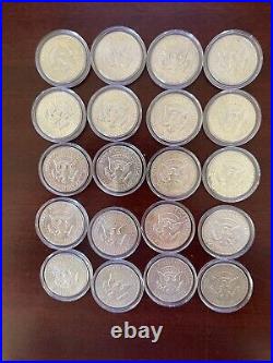 Kennedy Haft Dollar 1964 90% Silver 20 Coin Set