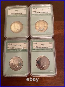 Kennedy Haft Dollar 1968S-1971S 4 Coin Set