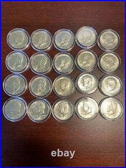 Kennedy Haft Dollar Roll 1964 20 Coins Uncirculated