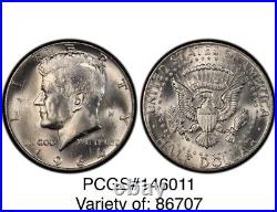 Kennedy Half Dollar 1964 Denver 50c Coin 90% Silver Main Variety DDO FS-101 MS64