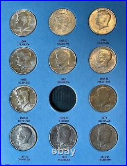 Kennedy Half Dollar 50 Cent Collection 1964-2003 71 Coins Silver and Business