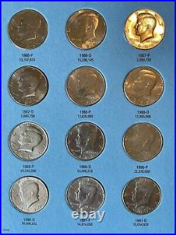Kennedy Half Dollar 50 Cent Collection 1964-2003 71 Coins Silver and Business