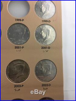Kennedy Half Dollar Set In Dansco Album,'incomplete' 1964-2007 P&d 59 Coins