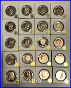 Kennedy Half Dollar Set PDS Proofs & Silver 1964-1999 in Eagle Binder 110 Coins