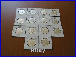 Kennedy Half Dollars 1964, 90% Silver Lot (14 Coins)
