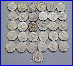 Kennedy Half Dollars (31 coins) 40% Silver 1965 Lowest Mintage of Clad