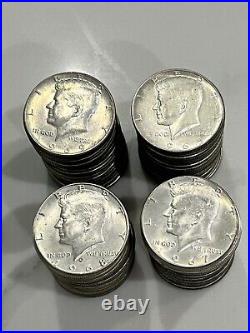 Kennedy Half Dollars 50c 1965-69 Silver 40% 80 Coins $40 Face Value