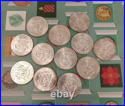 Kennedy Half Dollars 90% Silver 6 Coins TP -5345