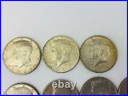 LOT 39 Kennedy Half Dollars 1964-2001 with silver 1964, silver 1969, bicentennial