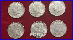 Lot Of 10 1964 Kennedy Half dollars 90% Silver Beautiful Group