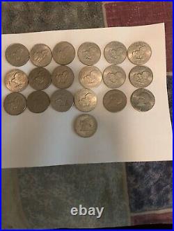 Lot Of 19 JFK Silver Dollars 1971-1978