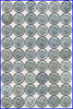 Lot Of 54 Kennedy 40% Silver Half Dollars