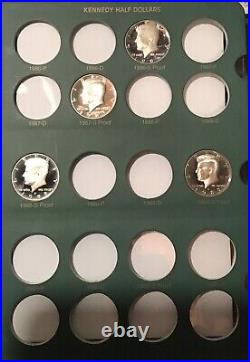 Lot Of 55 1964-1997 Kennedy Half Dollars 90% 40% Silver Uncirculated And Proofs
