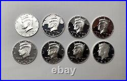 Lot Of 8 90% Silver Kennedy Half Dollar Proofs 2000-S Through 2021-S