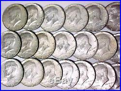 Lot of 100 Kennedy 40% Silver Half Dollars 1965-1969 $50 Face Value (4t7)