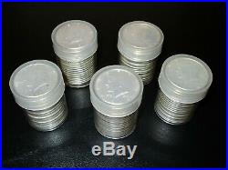 Lot of 100 kennedy half dollar silver coins 1964, 1965, 1966,1967, 1968, 1969