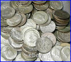 Lot of 103 1965 1969 Kennedy Half Dollars 40% Silver Coins