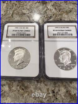 Lot of 26 1992 s 2017 s Silver Kennedy Half Dollars NGC Pf 69/70 Ultra Cameo