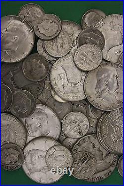 MAKE OFFER Half Troy Pound 1964 Kennedy Franklin Roosevelt Junk 90% Silver Coins