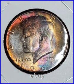 MONSTER TONED 1964 PCGS MS66 Silver Kennedy Half Dollar 50c