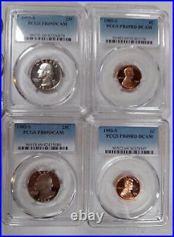 Mixed Coin Lot 40% Silver Jfk Half Dollars, 90% Silver Franklins, Pcgs Pr69dcam