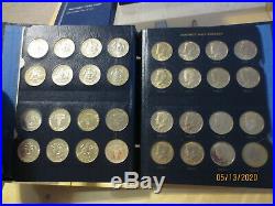 Near complete set KENNEDY half dollars 1964-1986 inc silver & proofs 59 coins