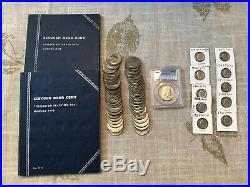 OLD US MIXED COINS LOT- Kennedy Halves, Roosevelt Dimes, Lincoln Cents