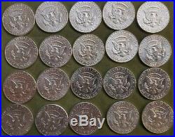 One (1) Roll 1964 P 90% Silver Kennedy Half Dollars Bu Coins Roll #2 Ebucks