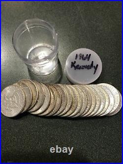 One Roll 1964 Kennedy Half Dollars 90% Silver (20 Coins)