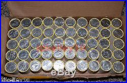 One Unsearched Half Dollar Box(50 Rolls)possible Silver Kennedy Franklin 40% 90%