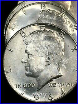 Original Choice to GEM BU Roll of (20) 1964 90% Silver Kennedy Half Dollars #2