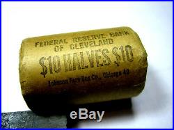 Original Roll (20) 1964 Uncirculated Kennedy Half Dollars Fed. Rsrv. Cleveland