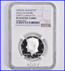 PF70UCAM 2016-S Silver Kennedy Half Dollar Limited Edition NGC BROWN Label