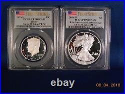 P. C. G. S. 2016 W Silver American Eagle and Kennedy Half Limited Edition Set PF70