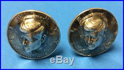President John F Kennedy (jfk) - Silver Half Dollar Cufflinks - One-of-a-kind