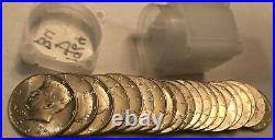 ROLL of 20 BU 1964-D Kennedy 90% silver half dollar coins