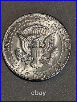 Rare 1966 50C 40% Silver Kennedy Half Dollar With Obverse Die Crack. Must Have