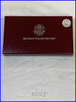 Rare 1998-S Kennedy Collector's Set Silver Matte Half & Silver UNC Dollar COA